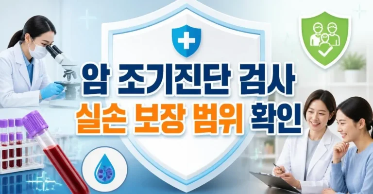 암 조기진단 검사 실손 보장 범위 확인